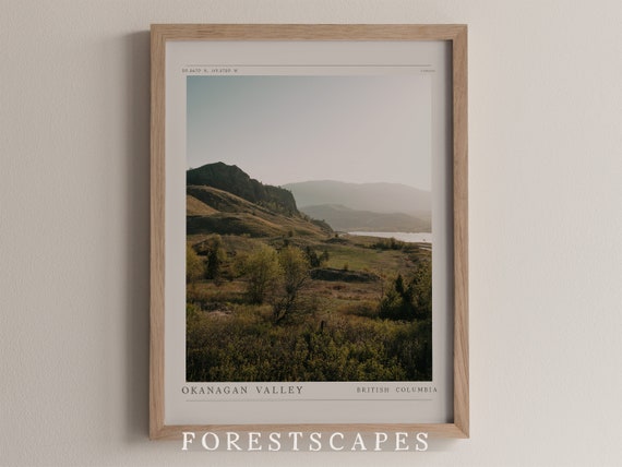 Okanagan Valley Travel Poster | Kelowna, British Columbia Print (Digital Download)
