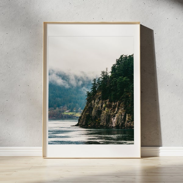 Vancouver Island Fog Print | Gulf Islands, British Columbia | Pacific Northwest Poster | PNW Coastline | Landscape Photography Wall Art II