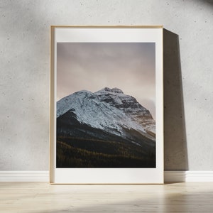 Golden Hour Mountain Print | Banff National Park, Alberta | Moody Landscape Photography Wall Art | Canadian Rocky Mountain Nature Photograph