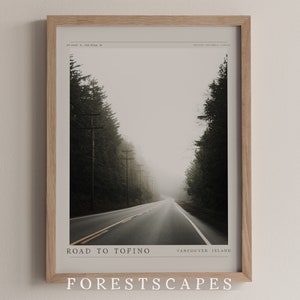 Impresión de Tofino Road / Póster de viaje a la isla de Vancouver (Descarga digital)