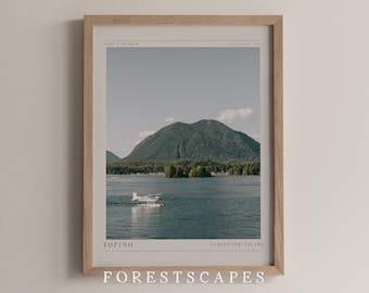 Impresión artística del hidroavión de Tofino / Póster de viaje a la isla de Vancouver (Descarga digital)