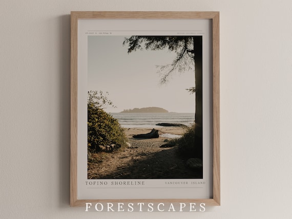 Tofino Shoreline Print | Vancouver Island Travel Poster (Digital Download)