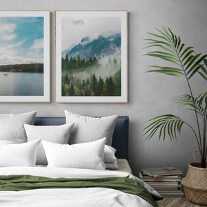 Impresión de niebla de Vancouver / Columbia Británica, Canadá / Arte mural de fotografía de paisajes / Montañas del Pacífico Noroeste / Fotografía de bosques melancólicos imagen 7