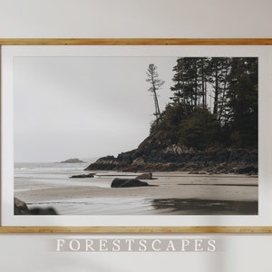Tofino Shoreline Print / Pacific Rim National Park British Columbia Shoreline / Tofino Poster / Ucluelet Wall Art / PNW Landscape