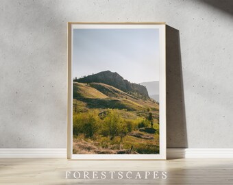 Impresión del paisaje del lago Okanagan, Bahía de Kekuli, Fotografía de naturaleza de BC