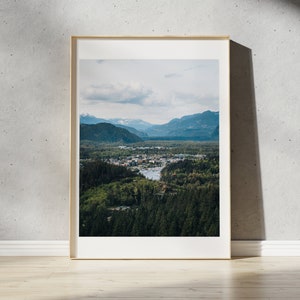 Squamish Print | Squamish, British Columbia Cityscape | BC Landscape Photography | Sea to Sky Highway Wall Art