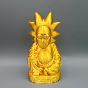 Rick and Morty - Rick Buddha Statue: 3D Printed Adult Swim Art