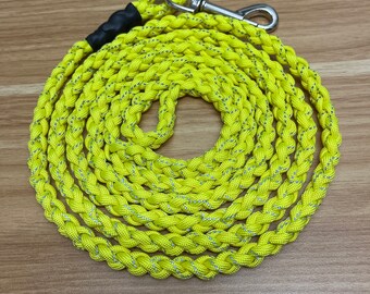 Handmade Yellow Paracord Dog Leash | 6ft Reflective Leash