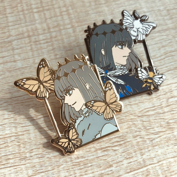 Fate/Grand Order FGO Oberon enamel fan pin set with art print