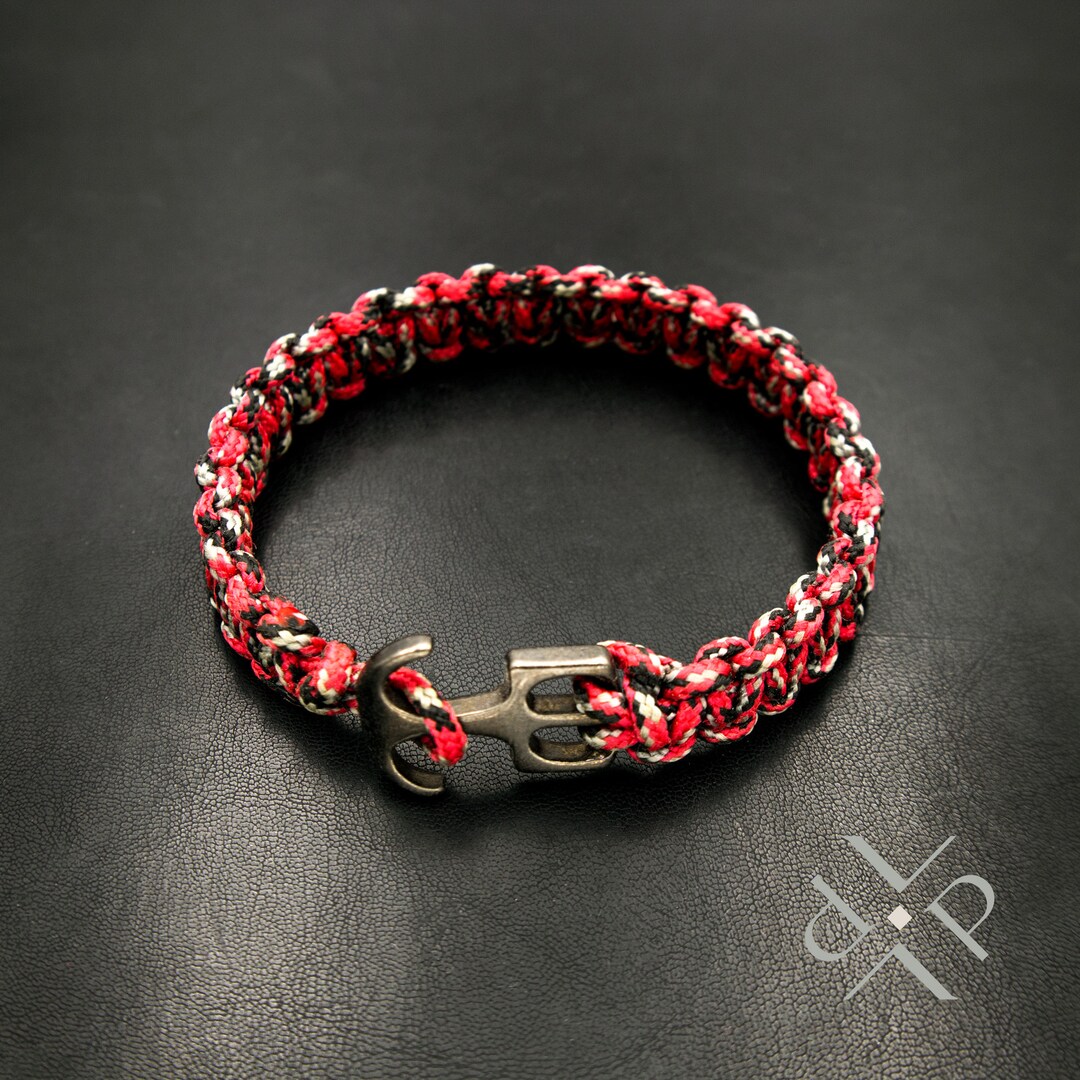 Nautical Paracord Bracelet, Survival Paracord Bracelet, Woven Armband