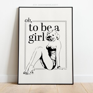 Retro Wall Art | To Be A Girl Print | Digital Download