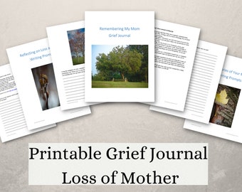 Livre de mémoire - Perte de mère - Journal de deuil imprimable - Journaling Through Grief