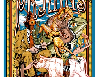 LES CLAYPOOL rare signed gig poster by artist Adam Turkel Florida St Petersburg Florida The State Theatre PRIMUS Oysterhead Lennon Delirium