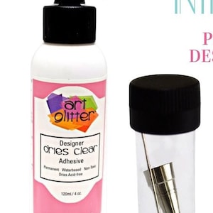 Art Glitter Glue 4 oz | Designer glue  Art Institute Glitter Glue| Glue dries clear