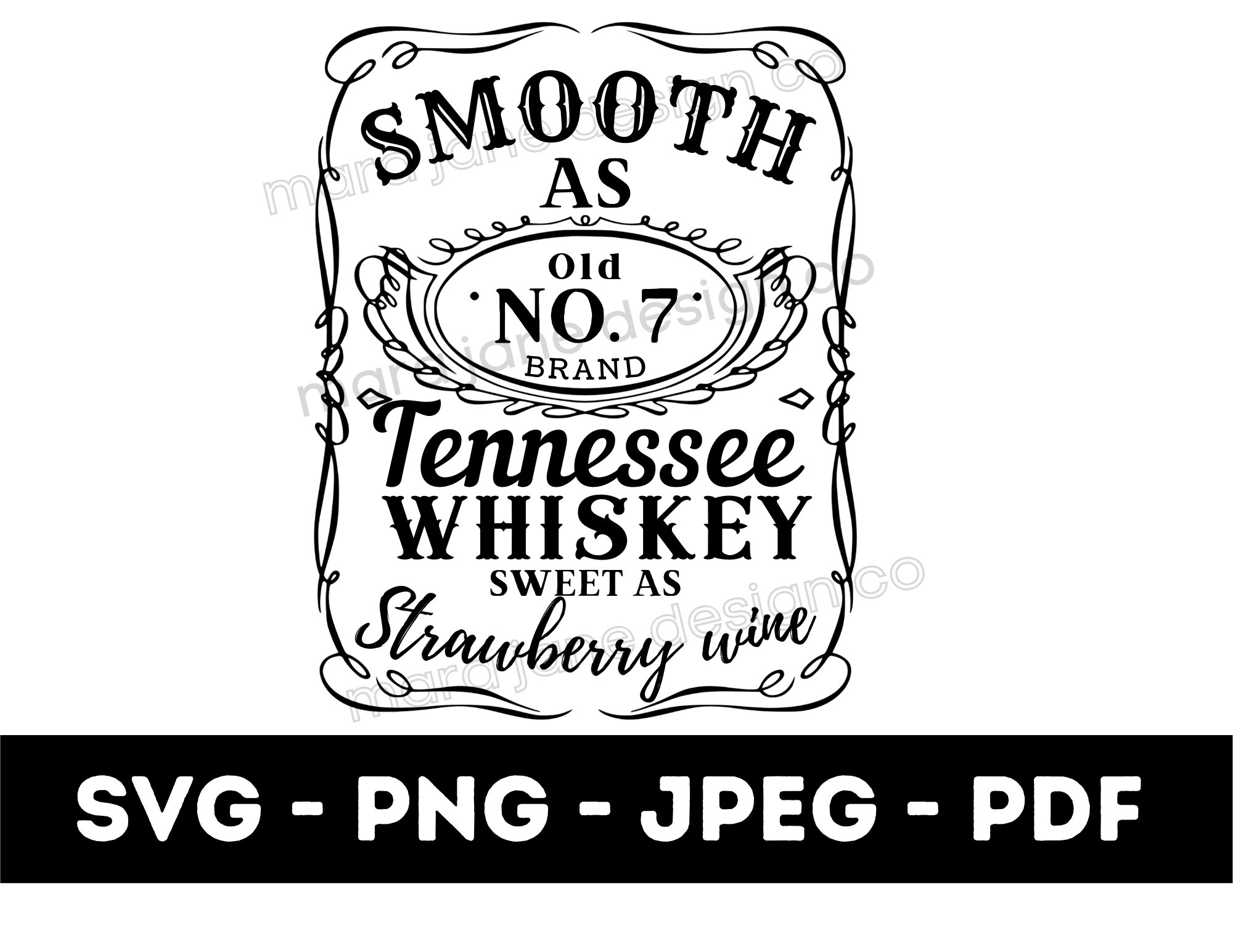 Tennessee Whiskey Lyrics Jack Daniels Whiskey Label Svg Etsy