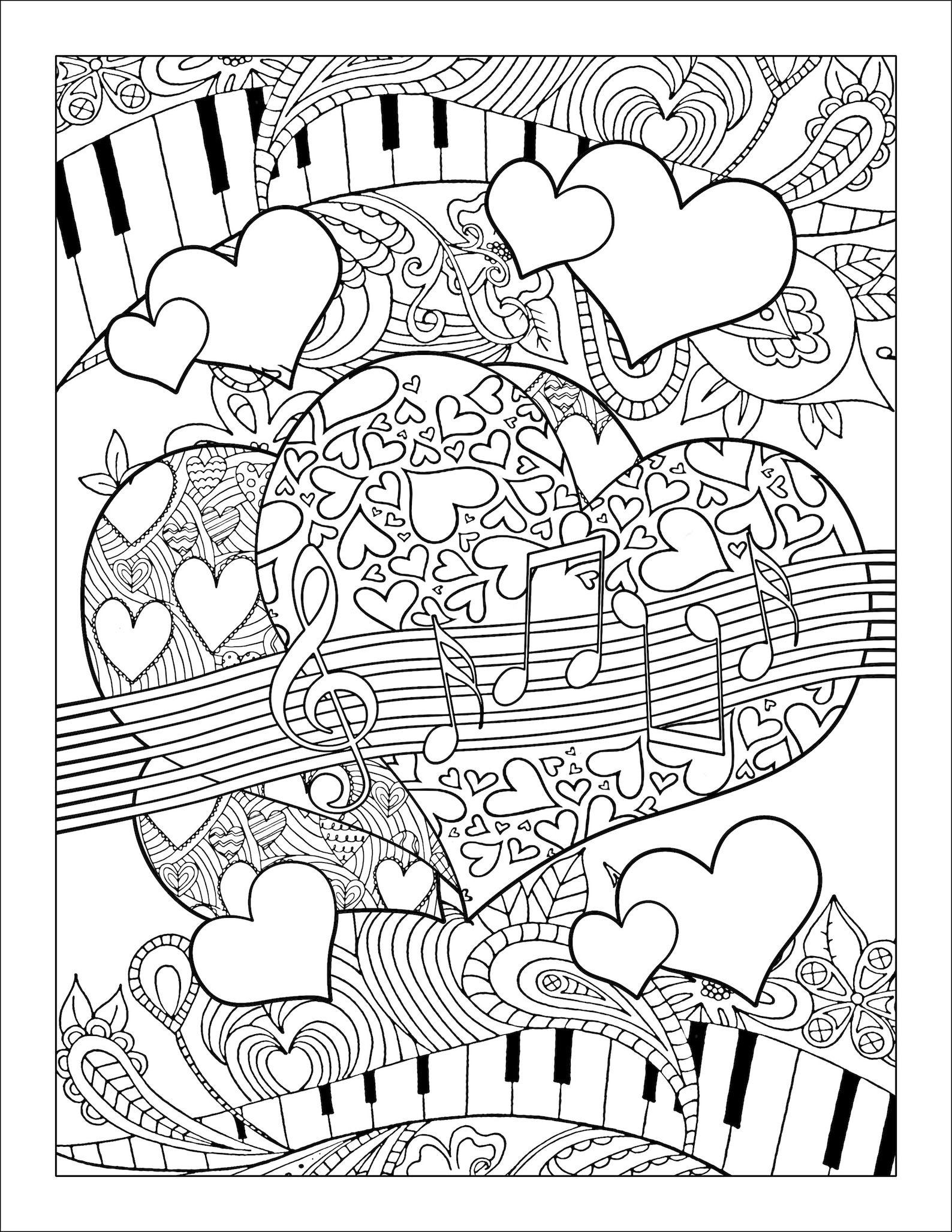 20 Printable Music themed Coloring - Il 1588xN.3192335730 I9pp 