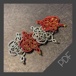 Tatting Shuttle Pattern &quot;Royal Pomegranate&quot;
