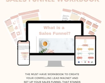 Workbook for Coaches, Lead Magnet Workbook,Sales Funnel Workbook, Sales Funnel Checklist,Lead Magnet Planner, Lead Magnet