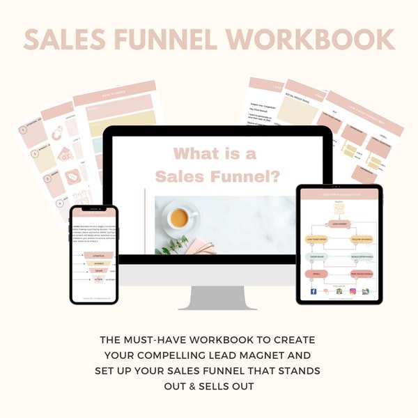 Lead Magnet for Coaches Commercial License, Sales Funnel Workbook, Lead Magnet, Sales Funnel Checklist,Lead Magnet Planner, Lead Magnet