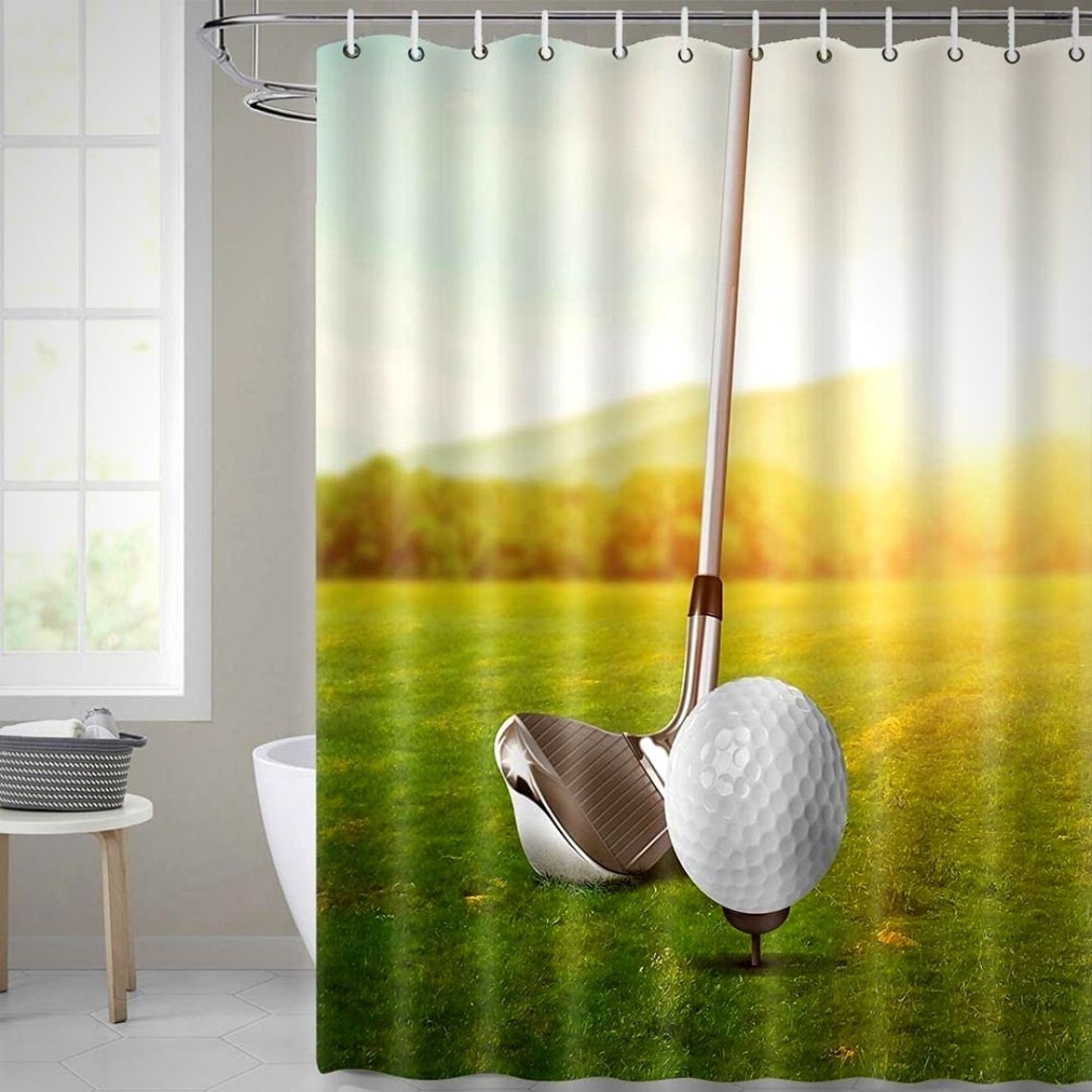 Golf Shower Curtain Sport Shower Curtain Etsy