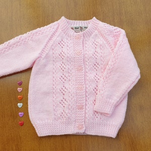 Gift,baby Cherry Etsy - Sweater,easy Pink Gift Cherry Cardigan Suit,birthday ,girl Pattern Cardigan Cardigan,pink