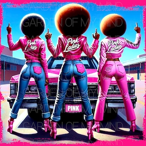 Pink Ladies 3, Melanin, Movie, Retro Art, PNG