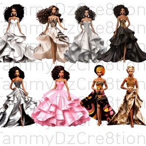 African American Dolls Bundle, PNG