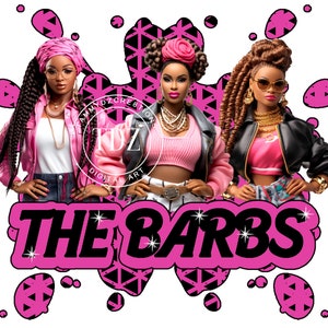 The Barbs, African American Dolls, PNG