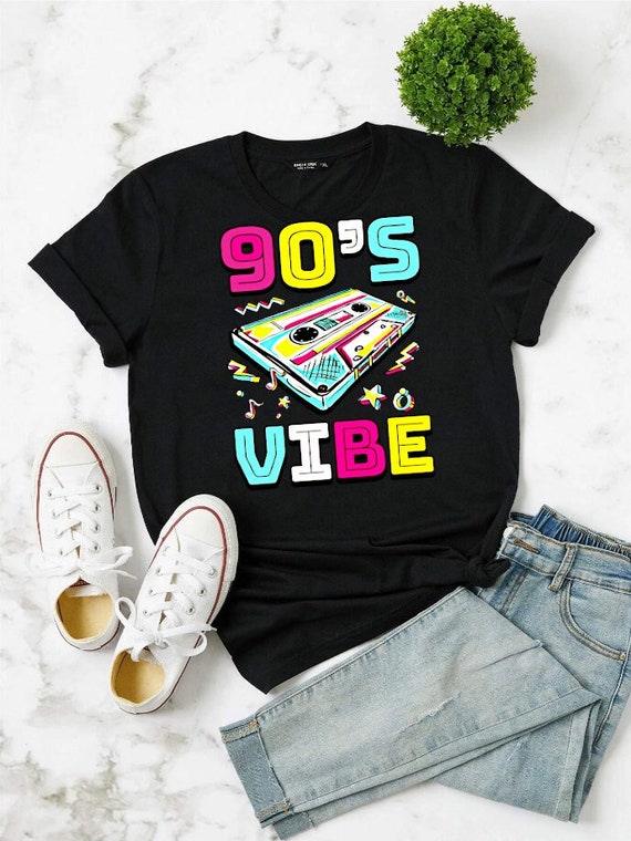 90's Vibe Retro T-Shirt Design | Sublimation PNG (Digital File)