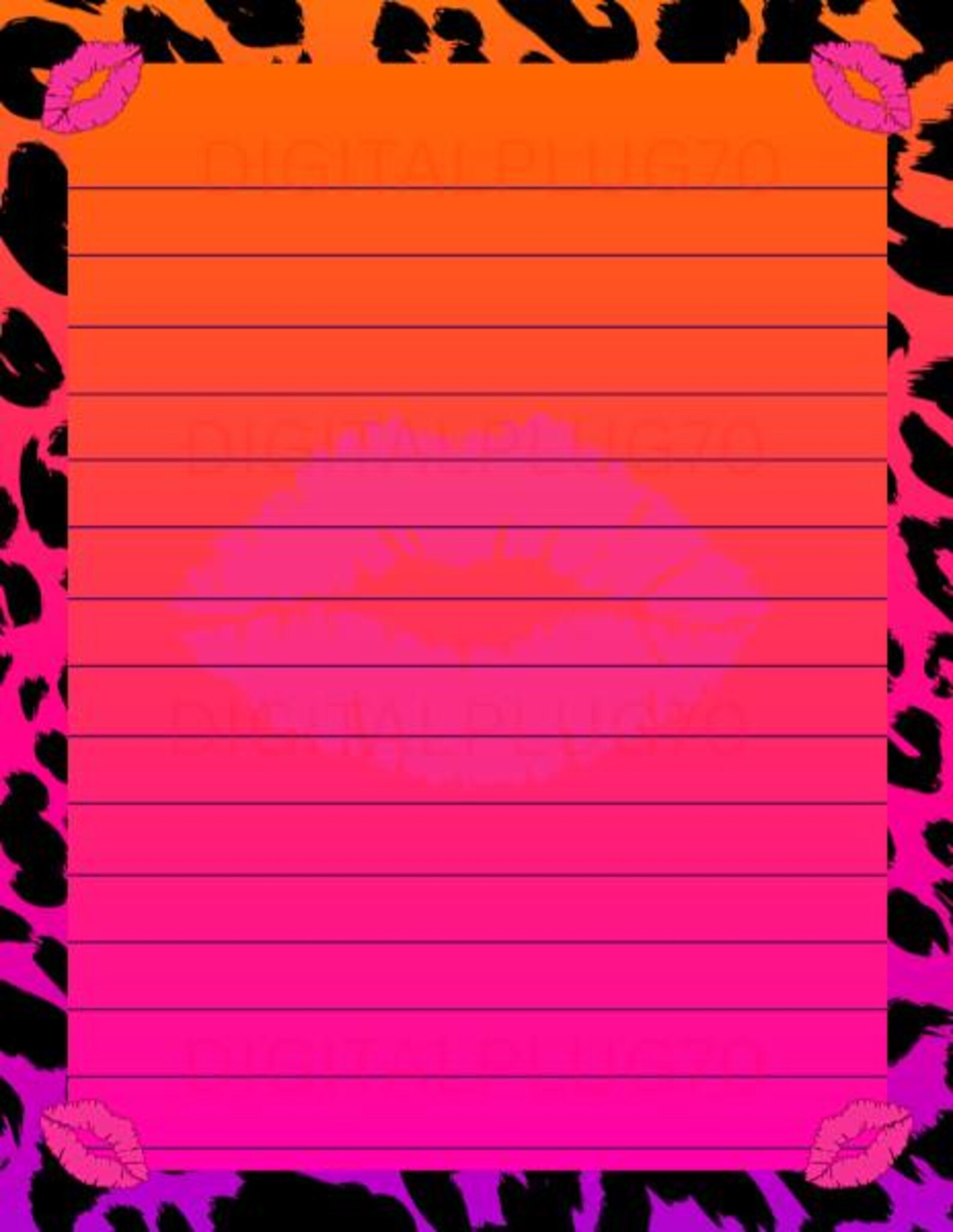 Printable Colorful Notepad Template 4.25x5.50 - Etsy