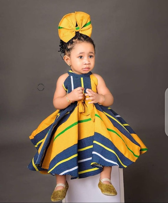 African Girls Dress, African Print Dress for Girls, African Birthday Dress  for Girls 