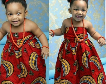 African Girls dress, African print dress for girls, African birthday dress for girls