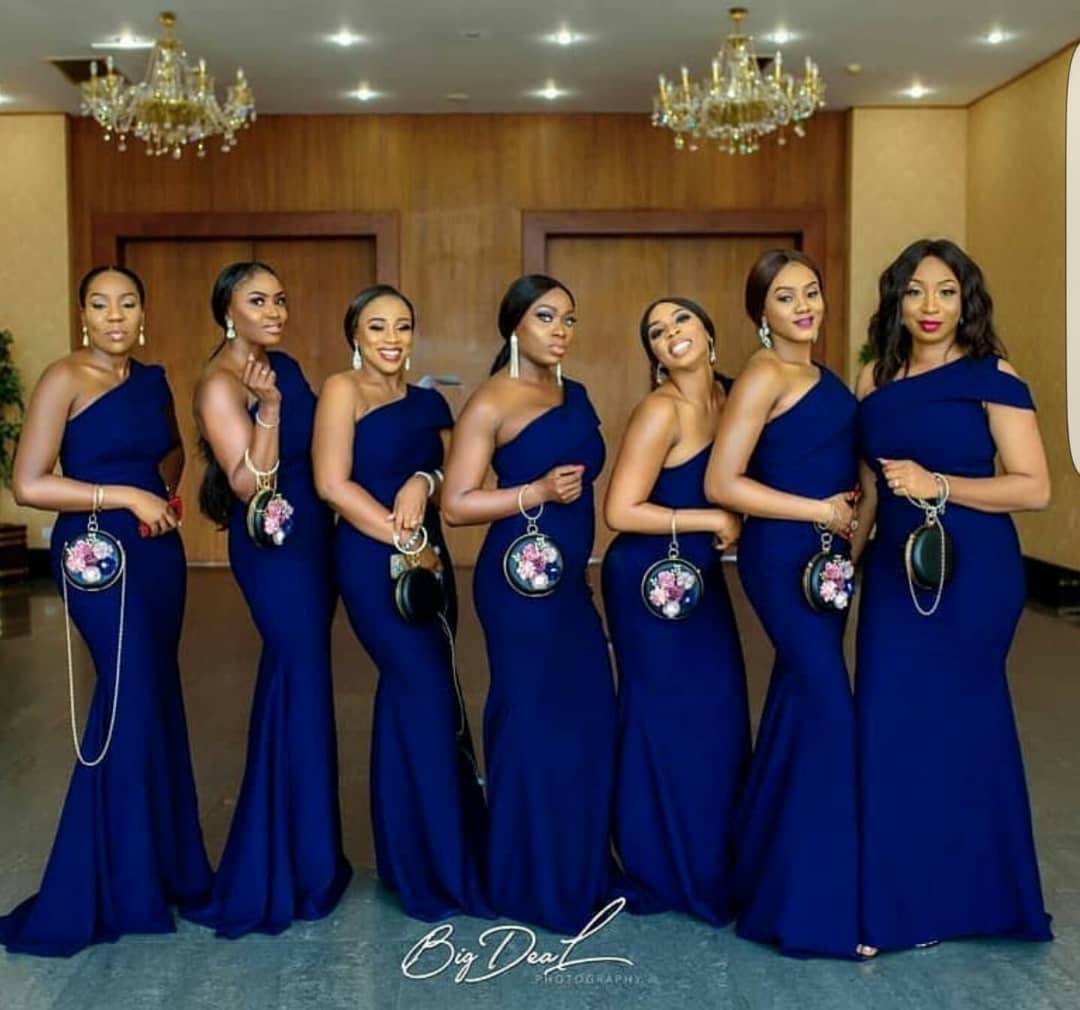 blue bridesmaids dresses