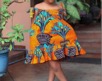 African Girls dress, African print dress for girls, African birthday dress for girls,African clothing for girls,African Girls Outfit