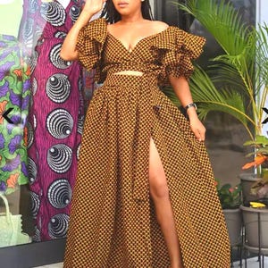 African Two Pieces Outfit, African Skirt Set, African Top and Skirt, African Clothing for Women, African Top and Skirt Outfit,Women Clothing