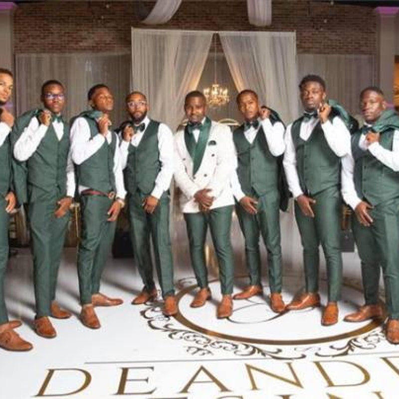 Green Wedding Suit Etsy