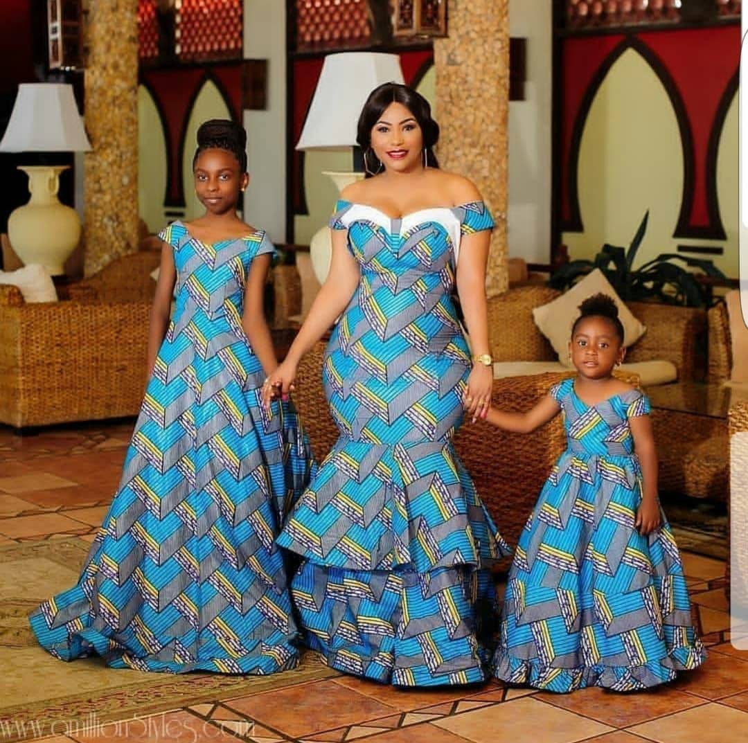 Mom and daughter matching ankara outfits hotsell