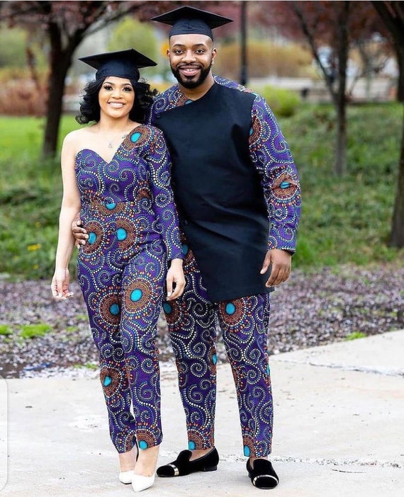 African Print Couple Ankara Couple Matching Set African Couple Wedding Set  Couple Anniversary Outfit Couple Matching Set Couple Ankara Set - Etsy