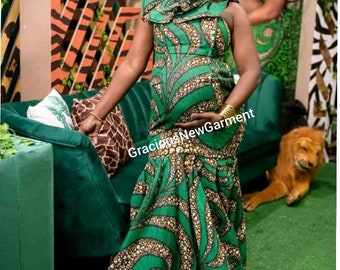 African Print Maternity Dress For Photoshoot, African Print Maternity Gown, African Print Maternity Outfit, Maternity Photoshoot Dress