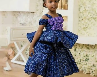 African Girls dress, African print dress for girls, African birthday dress for girls,African clothing for girls,African Girls Outfit