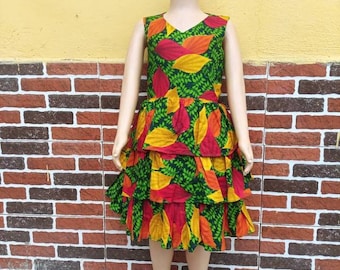 African Girls dress, African print dress for girls, African birthday dress for girls,African clothing for girls,African Girls Outfit