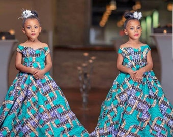 African Girls dress, African print dress for girls, African birthday dress for girls,African clothing for girls,African Girls Outfit