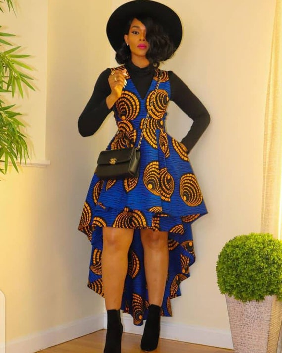 Kente Cloth High Low Dress