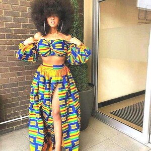African Two Pieces Outfit, African Skirt Set, African Top and Skirt, African Clothing for Women, African Top and Skirt Outfit,Women Clothing