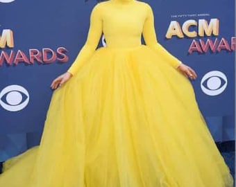 Yellow Wedding Dress,Custom Yellow Wedding Dress,Yellow Gala Night Dress,Yellow Gown,Yellow Gala Dress,Red Carpet Dress,Yellow Formal Dress