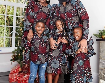 African Matching Family Outfit for Photoshoot, African Matching Family Clothing, African Clothing For Family,African Matching Family Attire