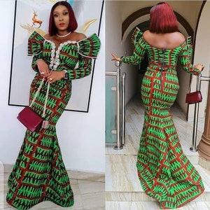 African Maxi Dress,african Clothing for Women,african Print Wedding ...