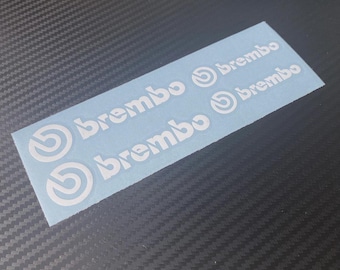 Brembo Brake Caliper Decals: Heat Resistant Vinyl Stickers (Set of 4)