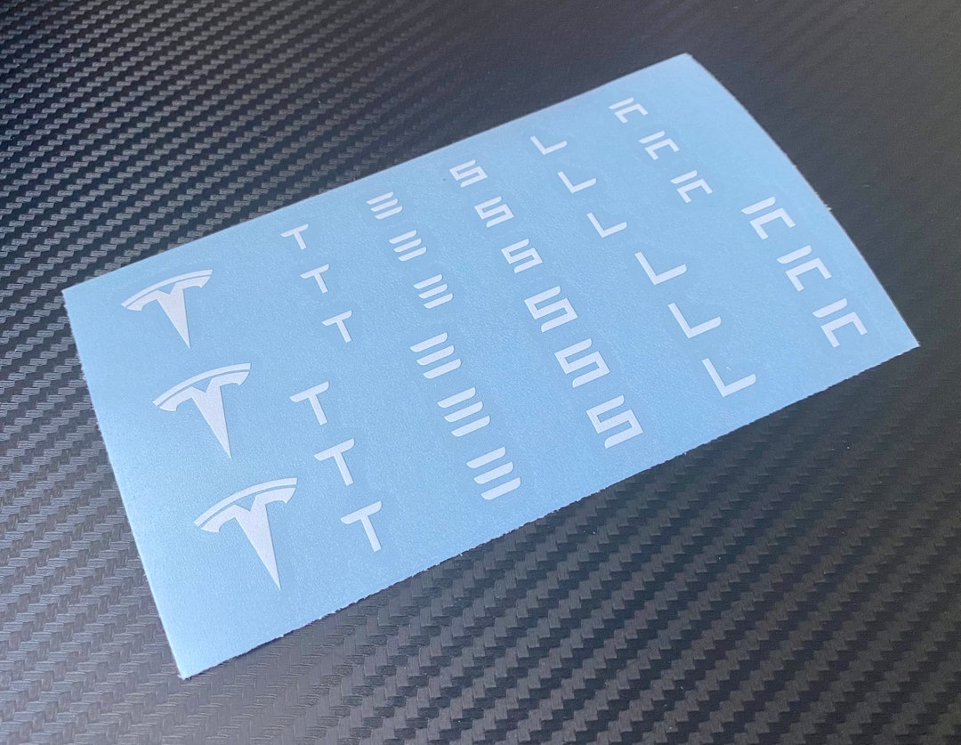 9 TESLA Brake Caliper Logo Vinyl Decals Stickers Heat Etsy