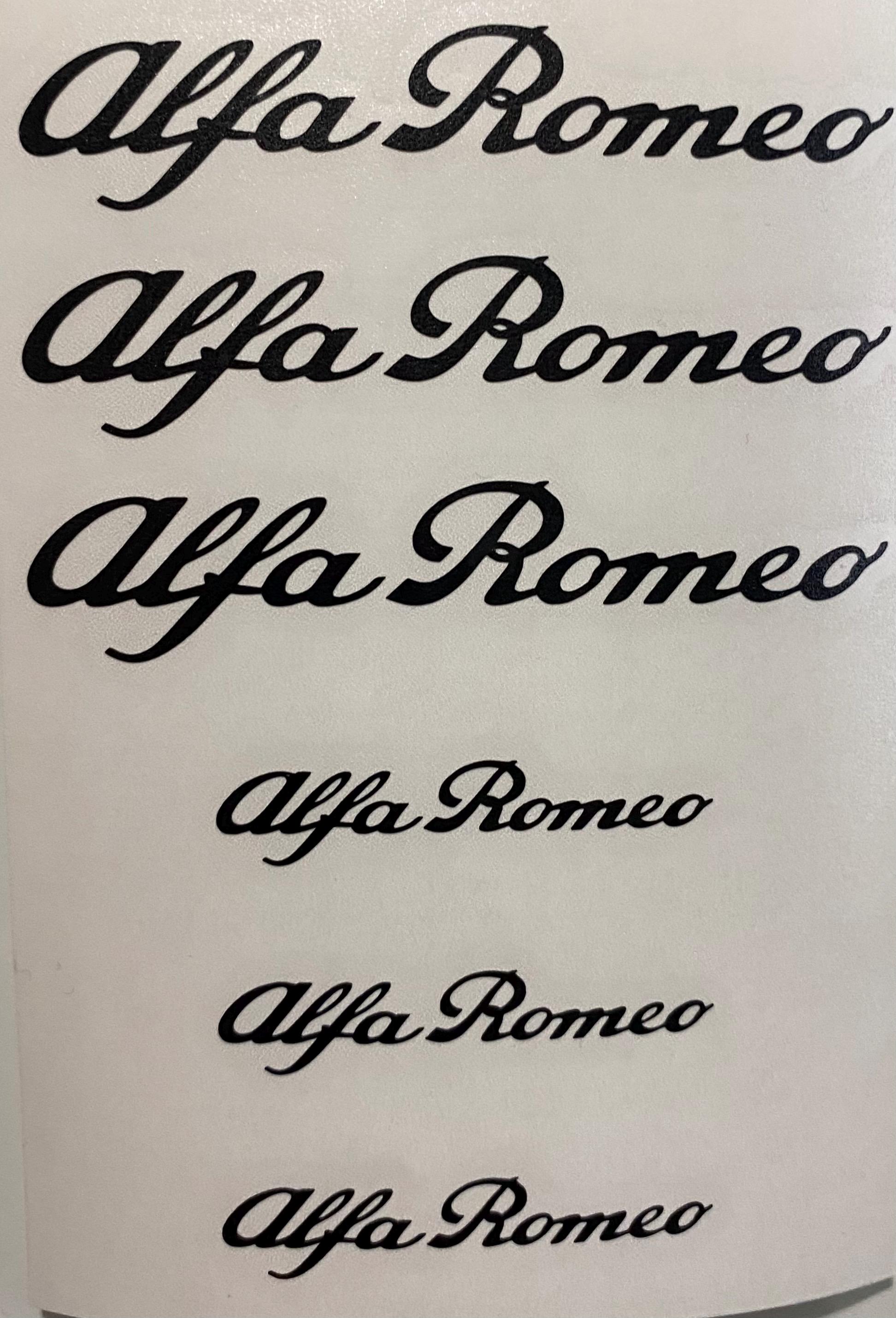 Alfa Romeo Decal Sticker Vinyl Caliper Brake Heat Resistant Many Colors ...
